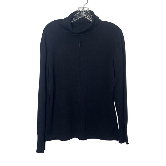 Style & Co Turtleneck Sweater Womens Medium Black New WOT - Picture 1 of 6